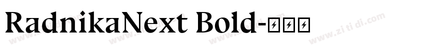 RadnikaNext Bold字体转换